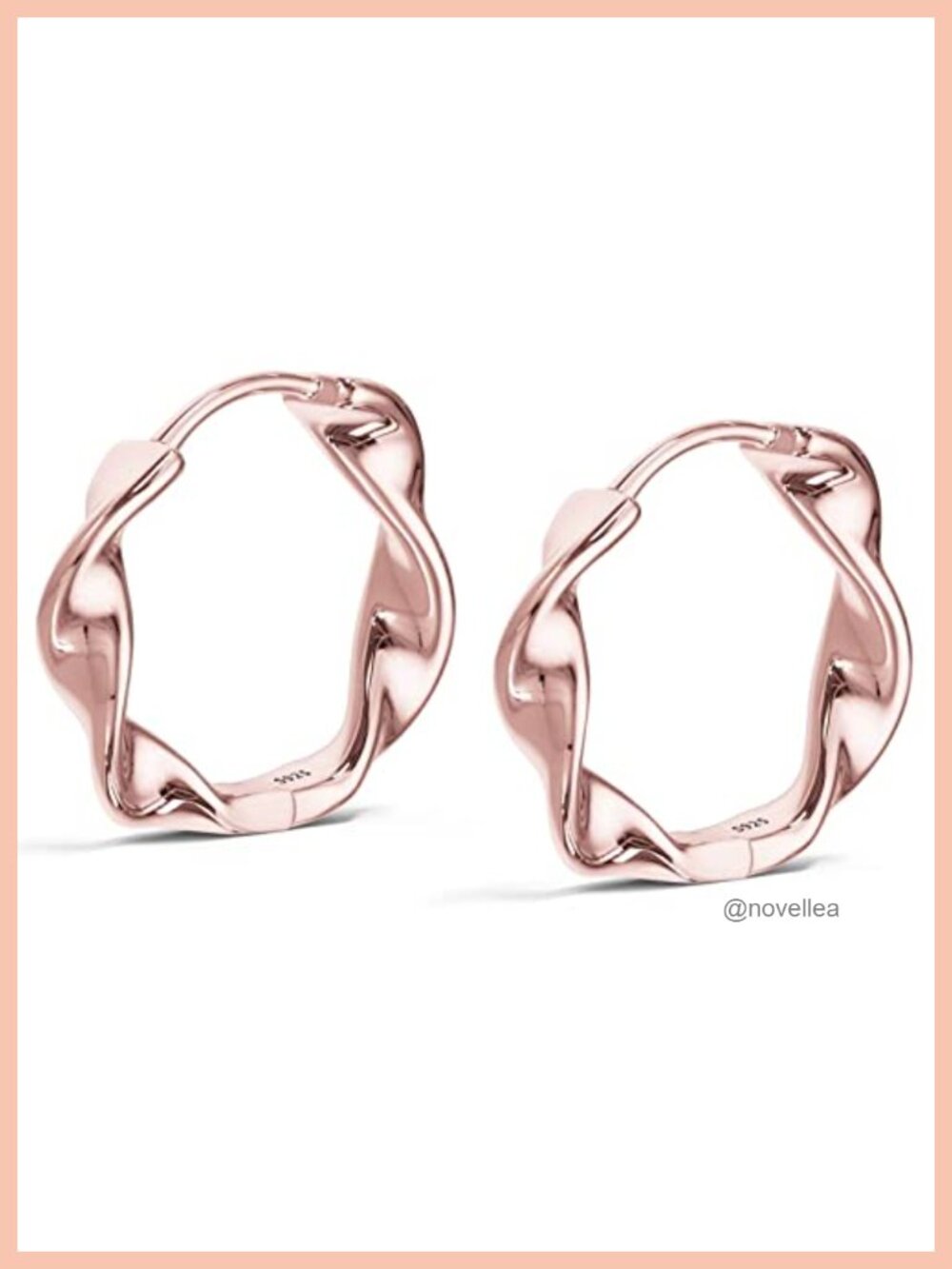 12mm Mini Huggie Hoop Earrings 18k Rose Gold Plated Sterling Silver 925